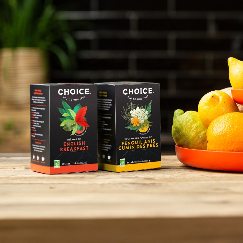 Choice - ENGLISH BREAKFAST, FENOUIL ANIS CUMIN DES PRÉS